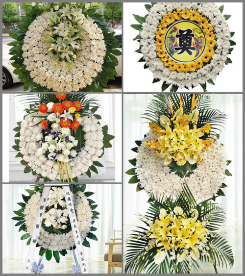 四川成都蒲江县鹤山镇干柏村花圈速递